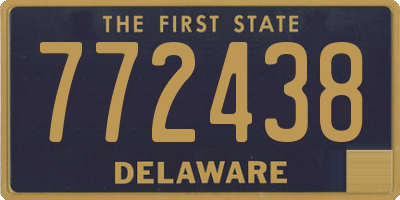 DE license plate 772438