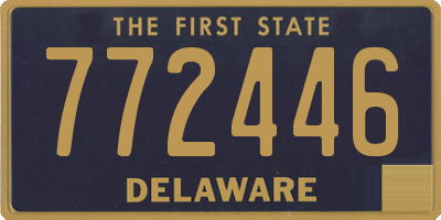 DE license plate 772446
