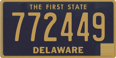 DE license plate 772449
