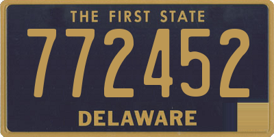 DE license plate 772452