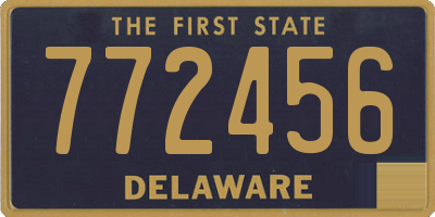 DE license plate 772456