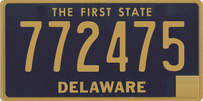 DE license plate 772475