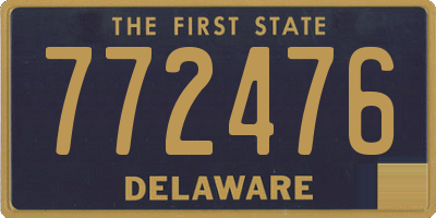 DE license plate 772476