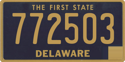 DE license plate 772503