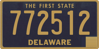 DE license plate 772512