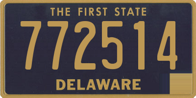 DE license plate 772514