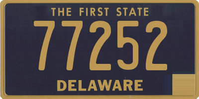 DE license plate 77252