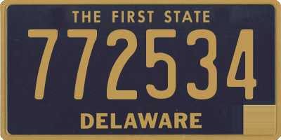 DE license plate 772534