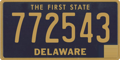DE license plate 772543