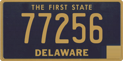 DE license plate 77256