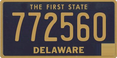 DE license plate 772560