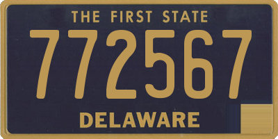 DE license plate 772567