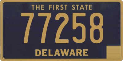 DE license plate 77258