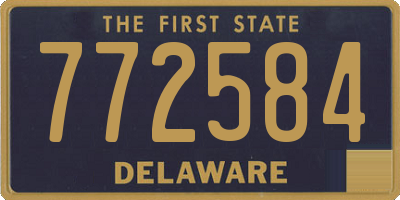 DE license plate 772584