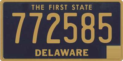 DE license plate 772585