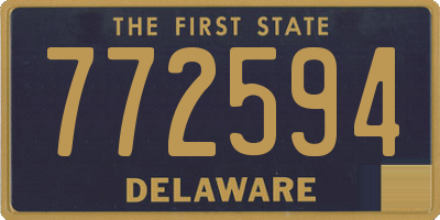 DE license plate 772594