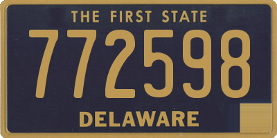 DE license plate 772598