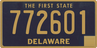 DE license plate 772601