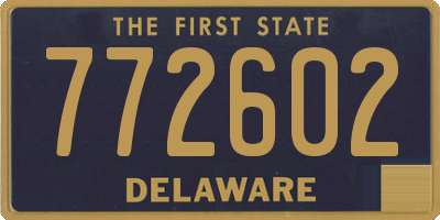 DE license plate 772602