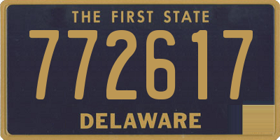 DE license plate 772617