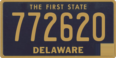 DE license plate 772620