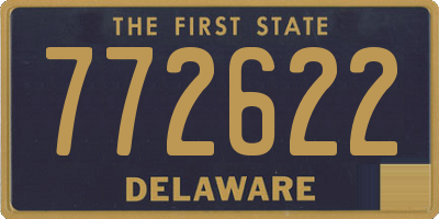 DE license plate 772622