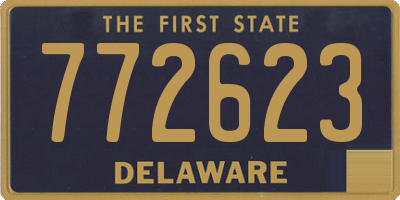 DE license plate 772623