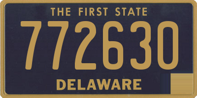 DE license plate 772630