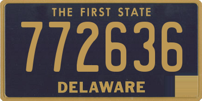 DE license plate 772636