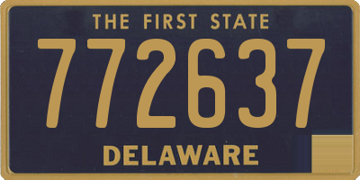 DE license plate 772637
