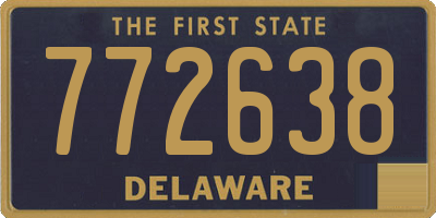 DE license plate 772638