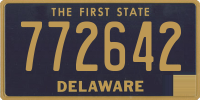 DE license plate 772642