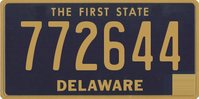 DE license plate 772644