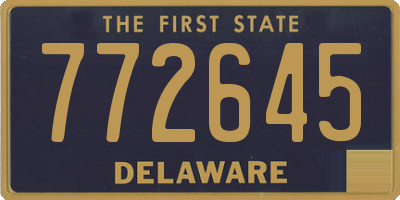 DE license plate 772645