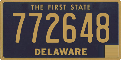 DE license plate 772648