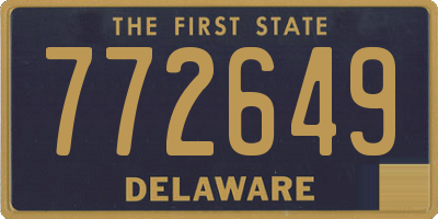 DE license plate 772649