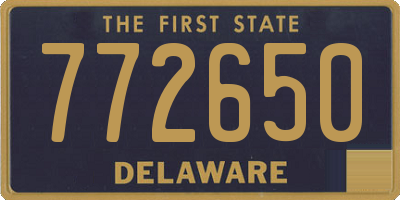 DE license plate 772650