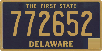 DE license plate 772652