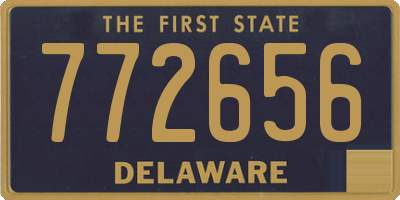 DE license plate 772656