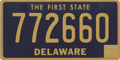 DE license plate 772660