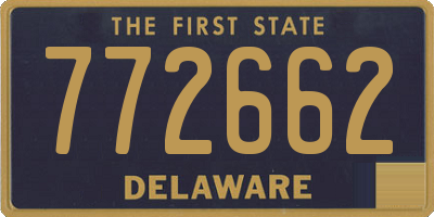 DE license plate 772662