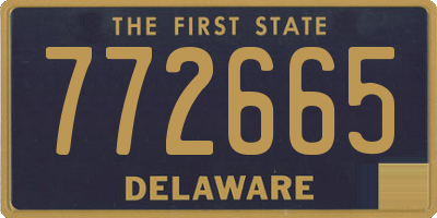 DE license plate 772665