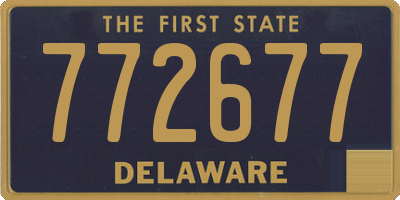 DE license plate 772677