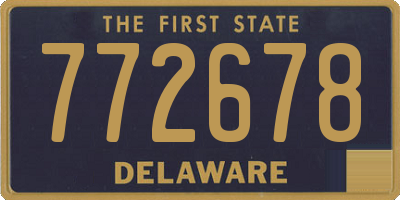 DE license plate 772678