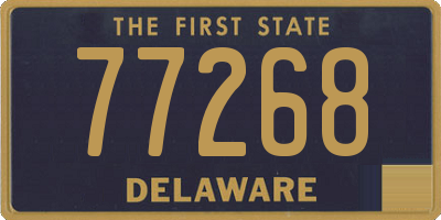 DE license plate 77268