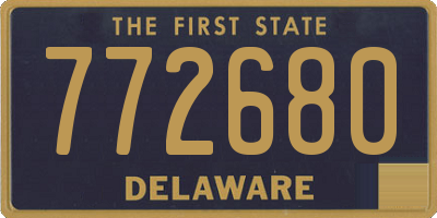DE license plate 772680