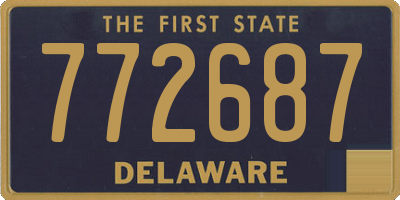 DE license plate 772687
