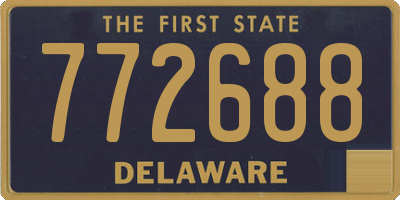 DE license plate 772688