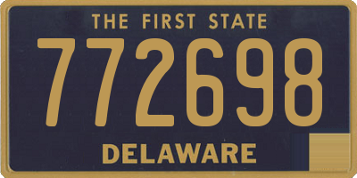 DE license plate 772698