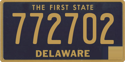 DE license plate 772702